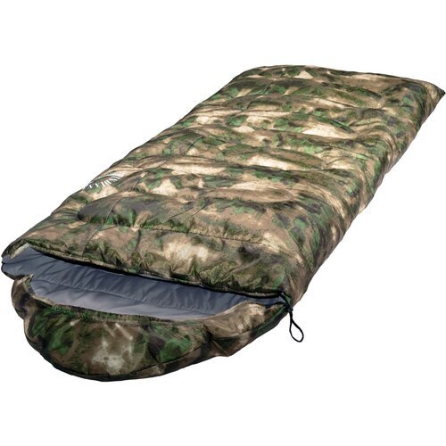 Спальный мешок TRAVELLER camo L-zip от -12 С (с подголовником 230x90см)