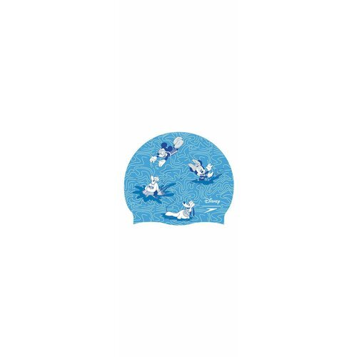 Шапочка для плав. дет. 'SPEEDO Mickey Mouse Slogan Cap Jr', арт.8-08386D678, белый/голубой