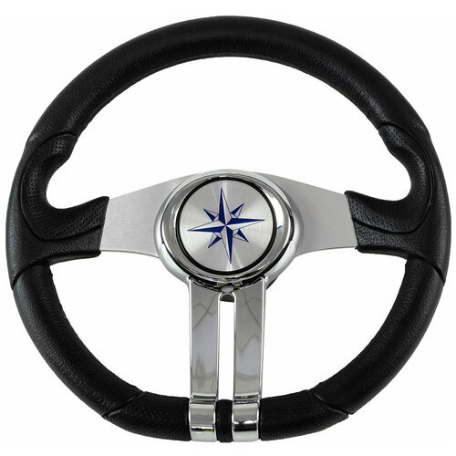 Рулевое колесо BALTIC обод черный, спицы серебряные д. 320 мм, # 00148121