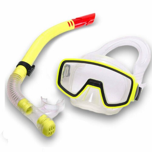 Набор для плавания детский E41226 маска+трубка (ПВХ) (желтый)
